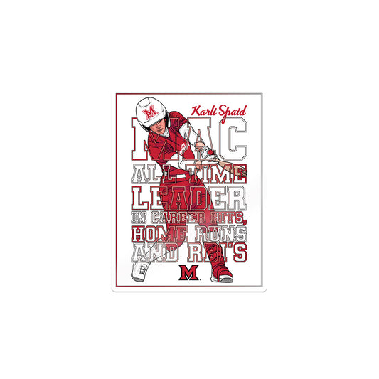 Miami of Ohio - Softball Alumni : Karli Spaid -  Individual Caricature Sticker