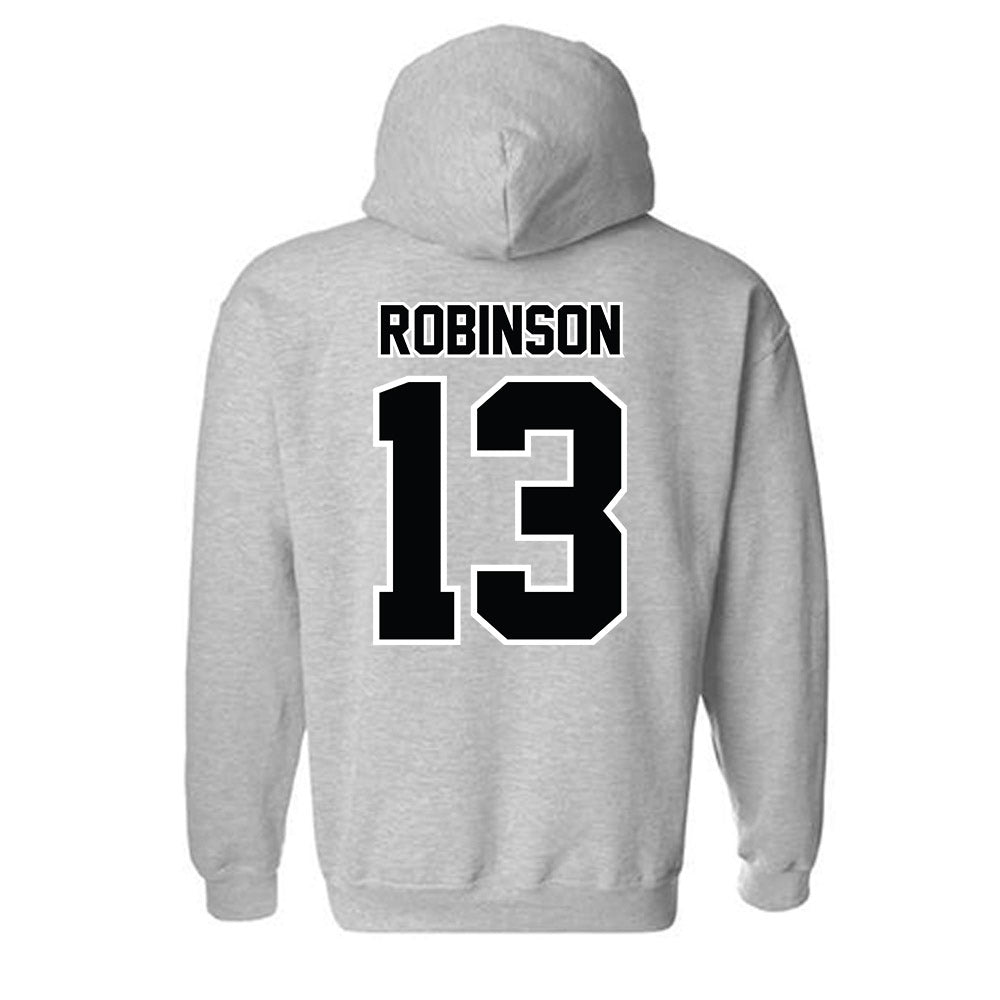 Bryant - NCAA Men's Basketball : Jakai Robinson - Classic Shersey Hooded Sweatshirt-1