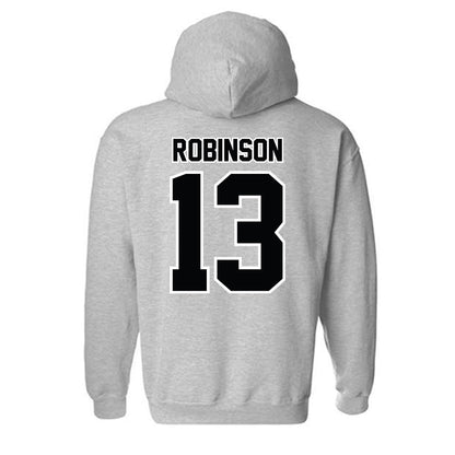 Bryant - NCAA Men's Basketball : Jakai Robinson - Classic Shersey Hooded Sweatshirt-1