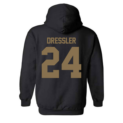 Bryant - NCAA Baseball : Justin Dressler - Classic Fashion Shersey Hooded Sweatshirt-1