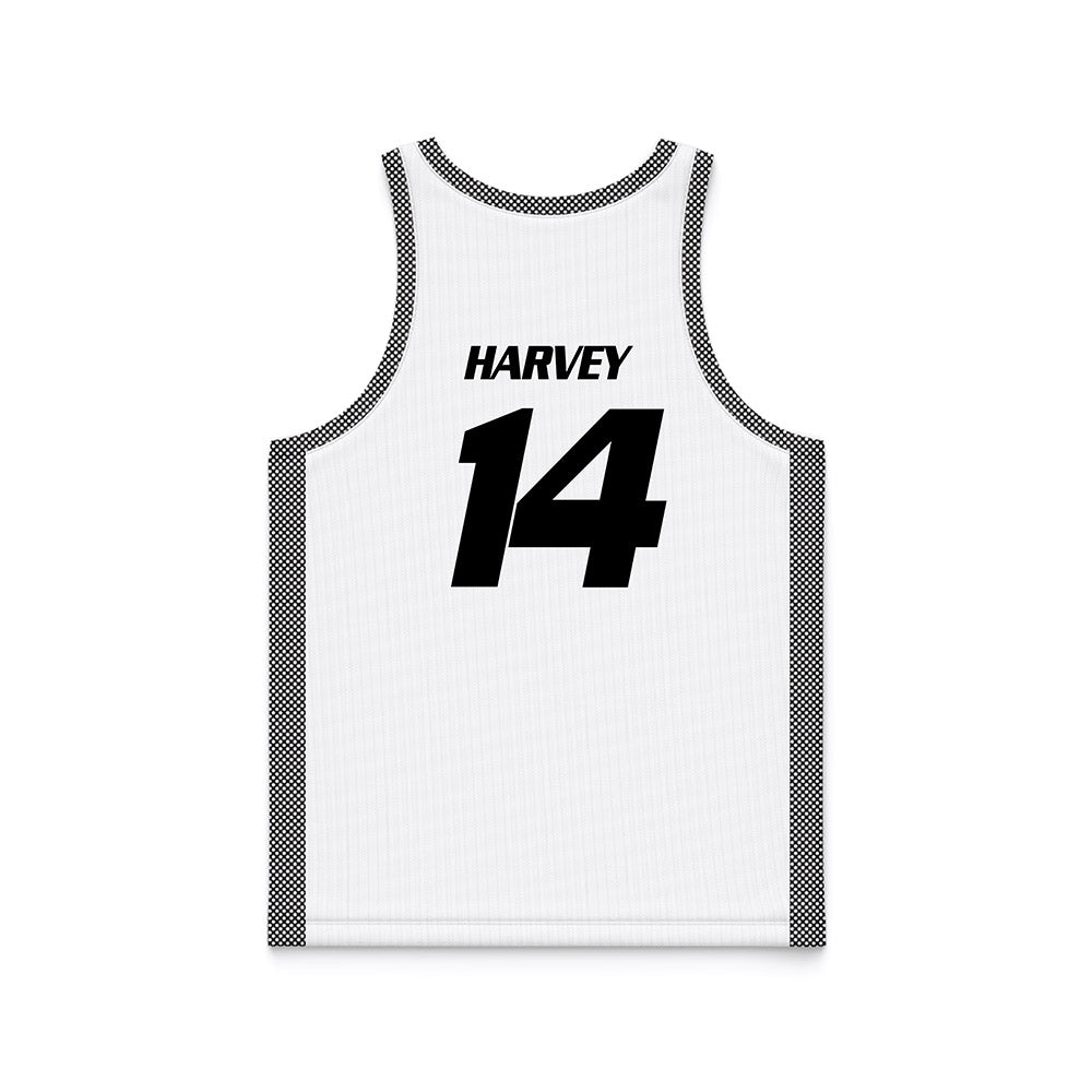 Bryant - NCAA Men's Basketball : Keegan Harvey - White Basketball Jersey-1