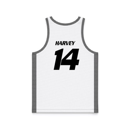 Bryant - NCAA Men's Basketball : Keegan Harvey - White Basketball Jersey-1