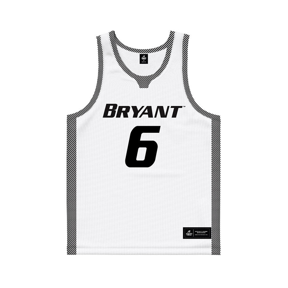 Bryant - NCAA Men's Basketball : Langston Bailey - White Basketball Jersey-0