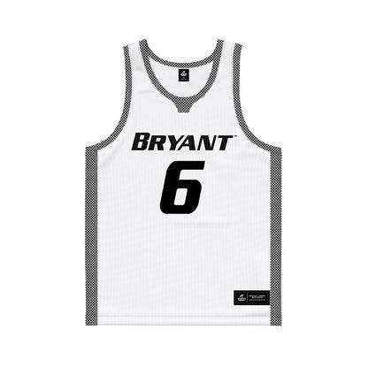 Bryant - NCAA Men's Basketball : Langston Bailey - White Basketball Jersey-0