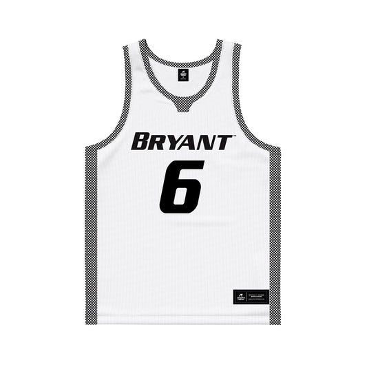 Bryant - NCAA Men's Basketball : Langston Bailey - White Basketball Jersey-0