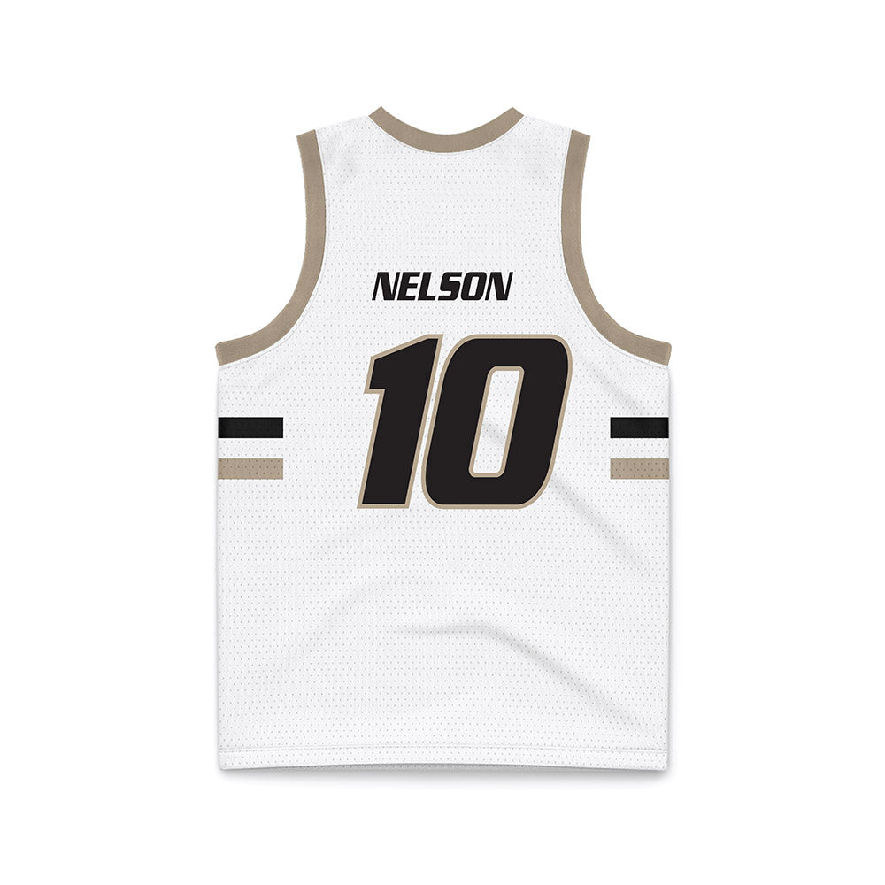 Bryant - NCAA Women's Basketball : Rose Nelson - White Basketball Jersey-1