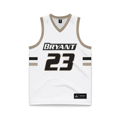 Bryant - NCAA Women's Basketball : Giselle Davis - White Basketball Jersey-0