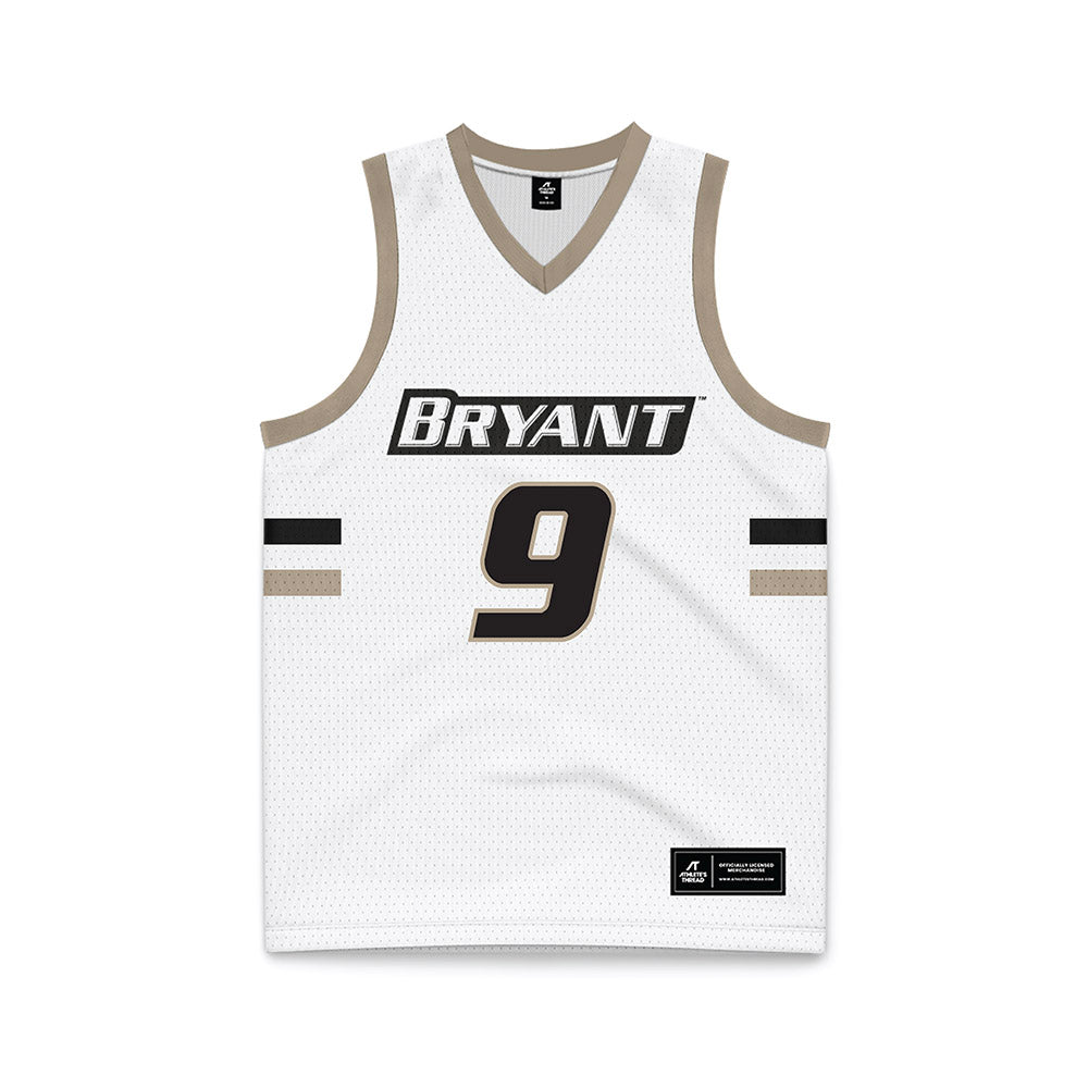 Bryant - NCAA Women's Basketball : Abbey Lindsey - White Basketball Jersey-0