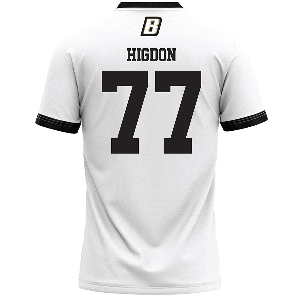 Bryant - NCAA Men's Lacrosse : Gunnar Higdon - White Lacrosse Jersey -1