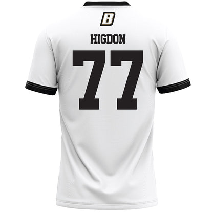 Bryant - NCAA Men's Lacrosse : Gunnar Higdon - White Lacrosse Jersey -1