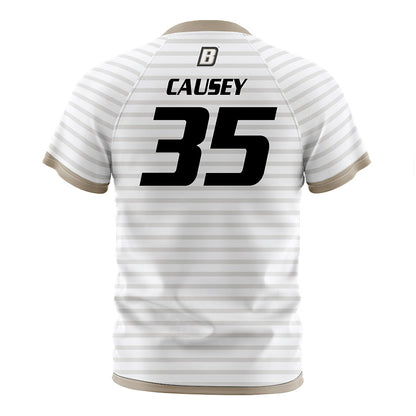 Bryant - NCAA Men's Soccer : Eric Causey - White Soccer Jersey-1