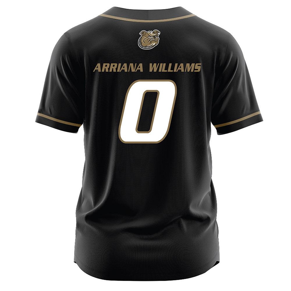 Bryant - NCAA Softball : Arriana Williams Arriana Williams - Black Jersey-1