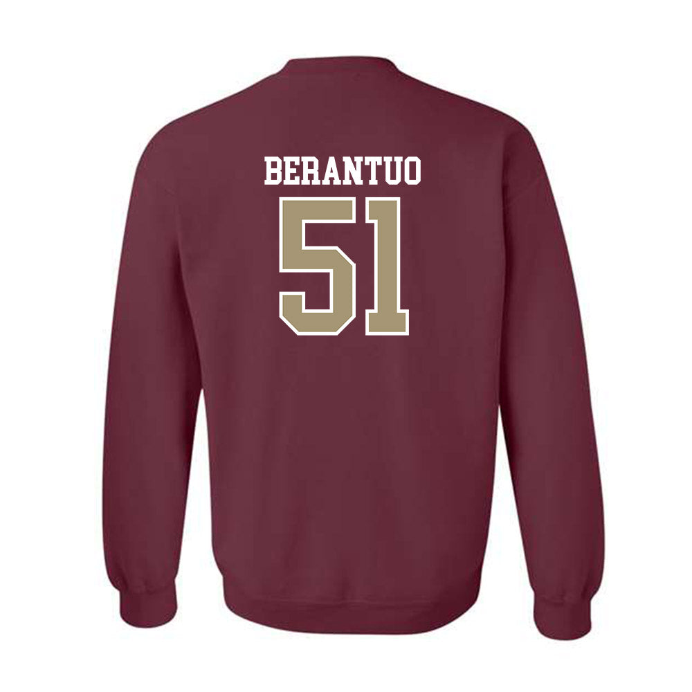 Lafayette College - NCAA Football : Maddox Berantuo - Classic Shersey Crewneck Sweatshirt-1