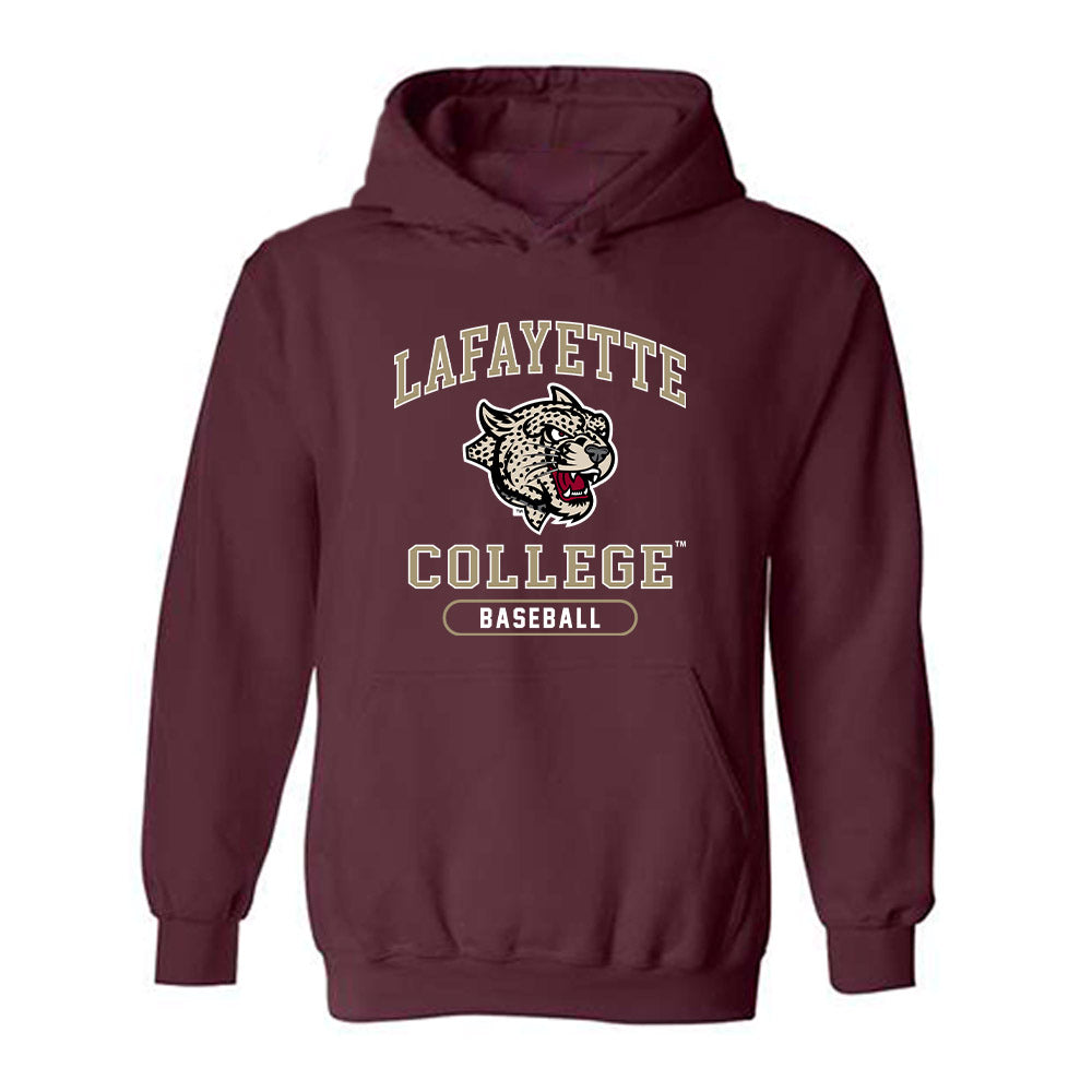 Lafayette College - NCAA Baseball : Curtis Chropuvka - Classic Shersey Hooded Sweatshirt-0