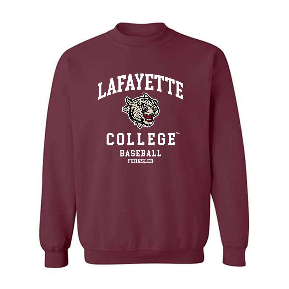 Lafayette College - NCAA Baseball : Boden Fernsler - Classic Fashion Shersey Crewneck Sweatshirt-0