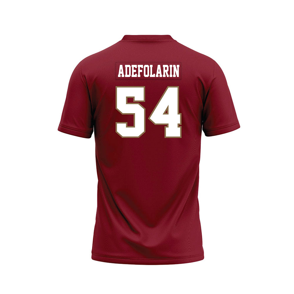 Lafayette College - NCAA Football : Daniel Adefolarin - Red Premium Football Jersey-1