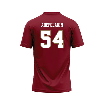 Lafayette College - NCAA Football : Daniel Adefolarin - Red Premium Football Jersey-1