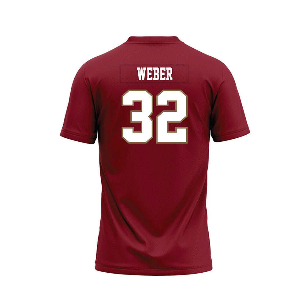 Lafayette College - NCAA Football : Ethan Weber - Red Premium Football Jersey-1