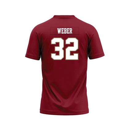 Lafayette College - NCAA Football : Ethan Weber - Red Premium Football Jersey-1