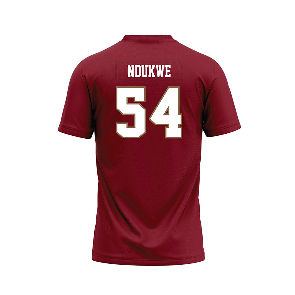 Lafayette College - NCAA Football : Mcbright Ndukwe - Red Premium Football Jersey-1
