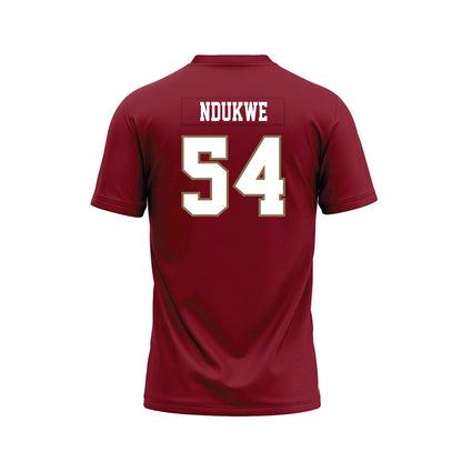 Lafayette College - NCAA Football : Mcbright Ndukwe - Red Premium Football Jersey-1
