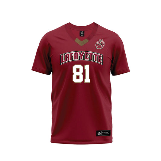 Lafayette College - NCAA Football : Carson Jacoby - Red Premium Football Jersey-0