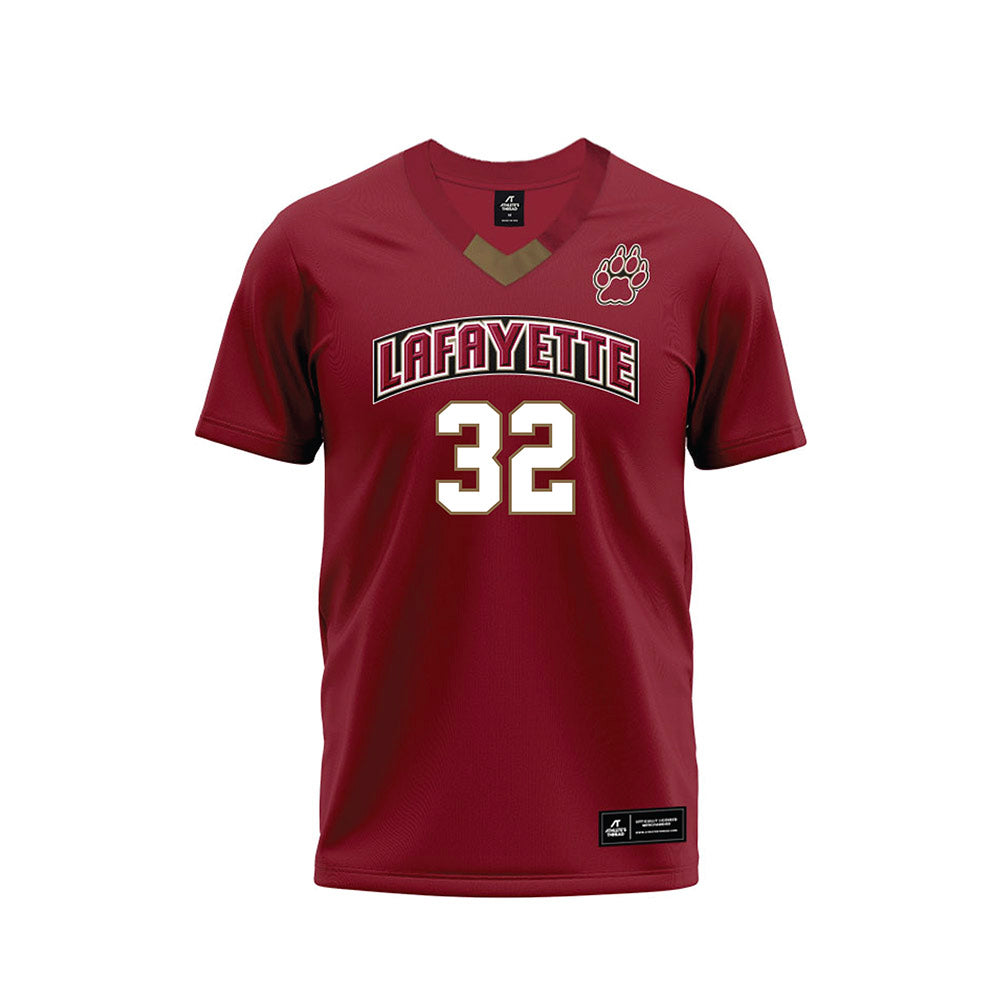 Lafayette College - NCAA Football : Ethan Weber - Red Premium Football Jersey-0