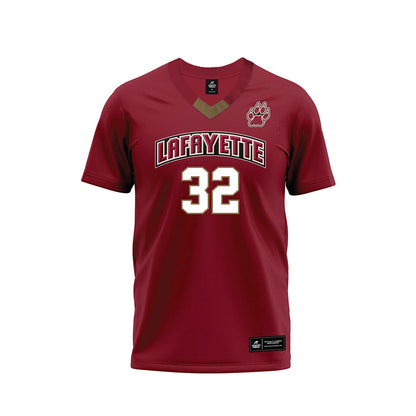 Lafayette College - NCAA Football : Ethan Weber - Red Premium Football Jersey-0