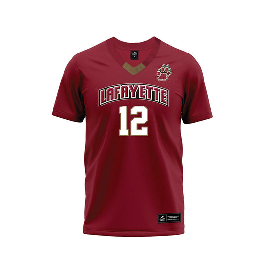 Lafayette College - NCAA Football : Cairo Moore - Red Premium Football Jersey-0