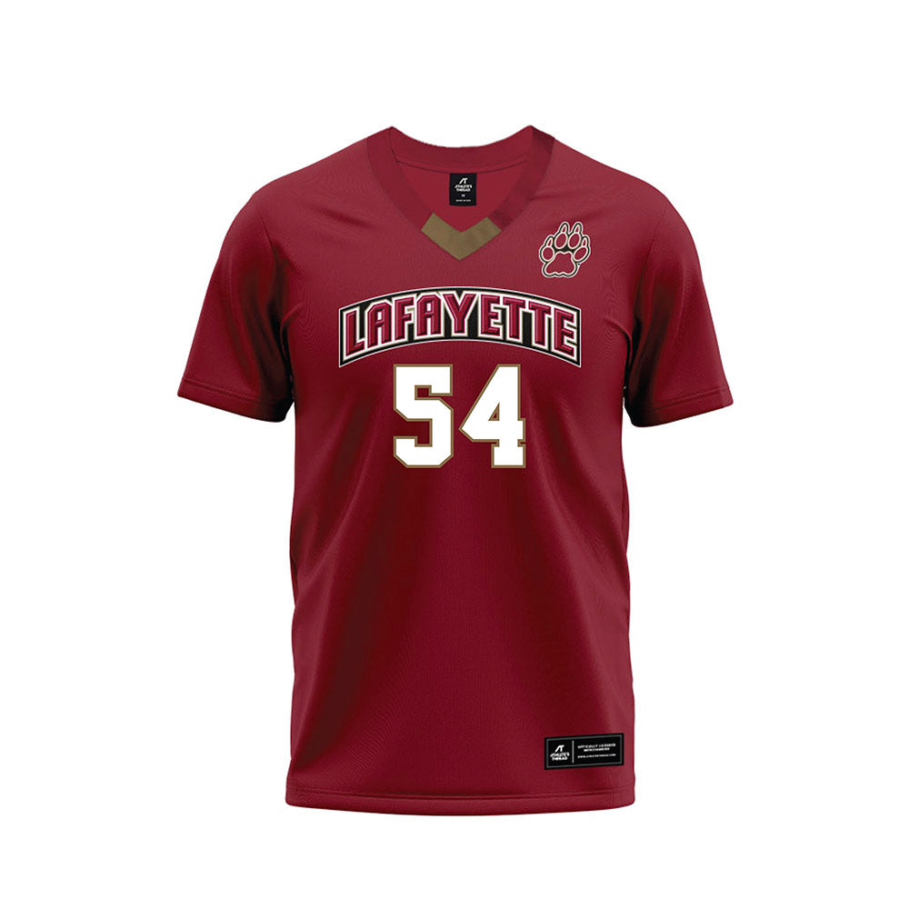 Lafayette College - NCAA Football : Daniel Adefolarin - Red Premium Football Jersey-0