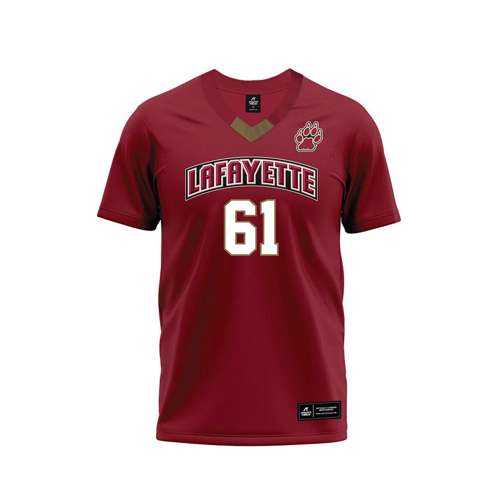 Lafayette College - NCAA Football : Parker Moss - Red Premium Football Jersey-0