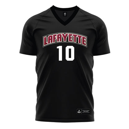 Lafayette College - NCAA Men's Soccer : Samir Dishnica - Black Soccer Jersey-0
