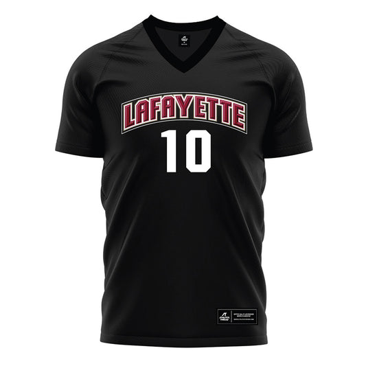Lafayette College - NCAA Men's Soccer : Samir Dishnica - Black Soccer Jersey-0