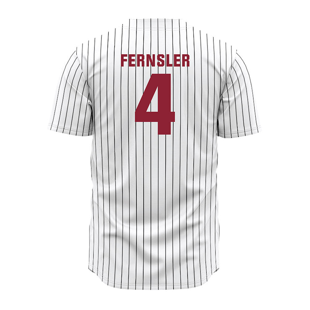 Lafayette College - NCAA Baseball : Boden Fernsler - Red Striped Jersey-1