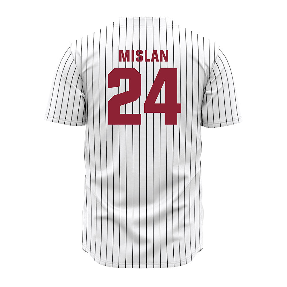 Lafayette College - NCAA Baseball : Jack Mislan - Red Striped Jersey-1