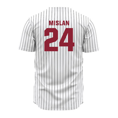 Lafayette College - NCAA Baseball : Jack Mislan - Red Striped Jersey-1