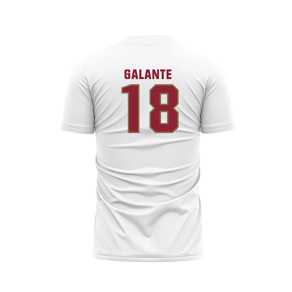 Lafayette College - NCAA Women's Soccer : Mary Claire Galante - White Soccer Jersey-1