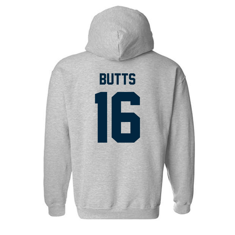 Wyoming - NCAA Football : Karson Butts - Classic Fashion Shersey Hooded Sweatshirt-1