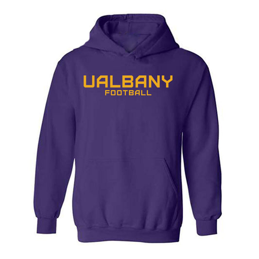 Albany - NCAA Football : Sam Fallon - Classic Shersey Hooded Sweatshirt-0