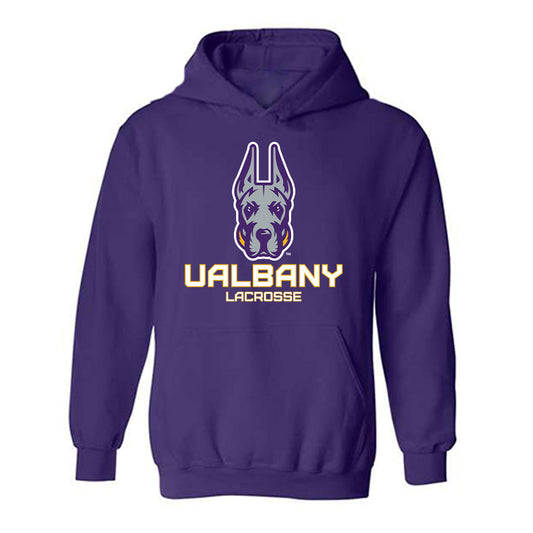 Albany - NCAA Men's Lacrosse : Bennett Booth - Classic Shersey Hooded Sweatshirt-0