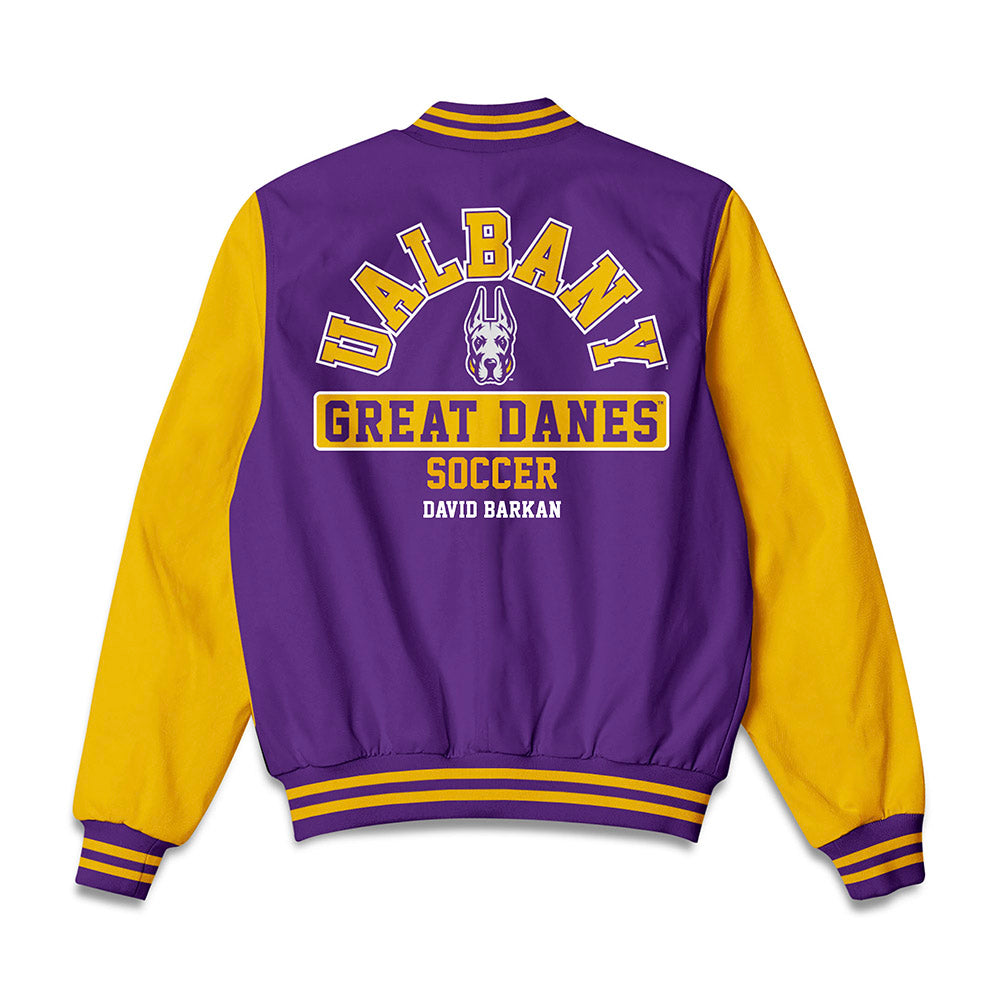 Albany - NCAA Men's Soccer : David Barkan - Bomber Jacket-1