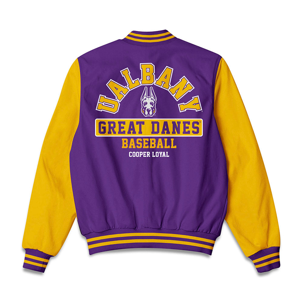 Albany - NCAA Baseball : Cooper Loyal - Bomber Jacket-1