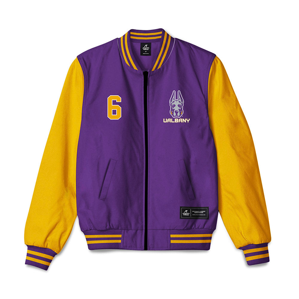 Albany - NCAA Men's Soccer : David Barkan - Bomber Jacket-0