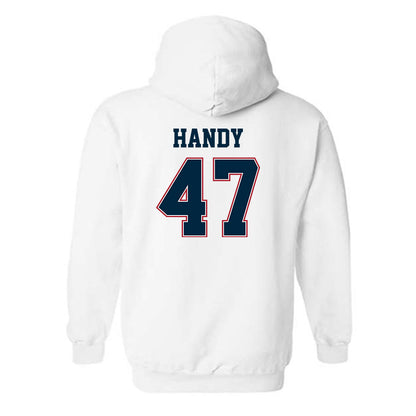 Wyoming - NCAA Football : Jason Handy - Classic Fashion Shersey Hooded Sweatshirt-1