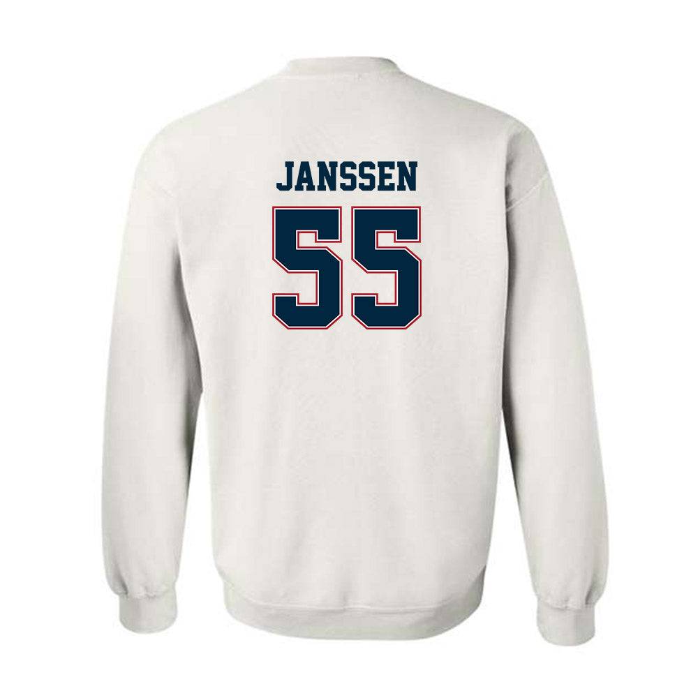 Wyoming - NCAA Football : Kalvin Janssen - Classic Fashion Shersey Crewneck Sweatshirt-1