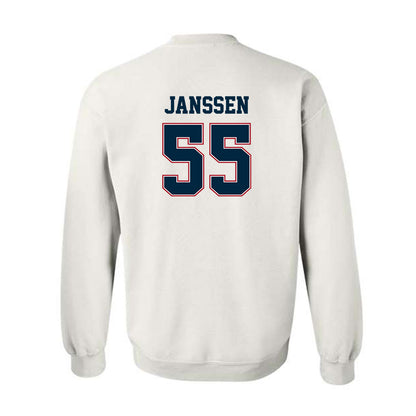 Wyoming - NCAA Football : Kalvin Janssen - Classic Fashion Shersey Crewneck Sweatshirt-1