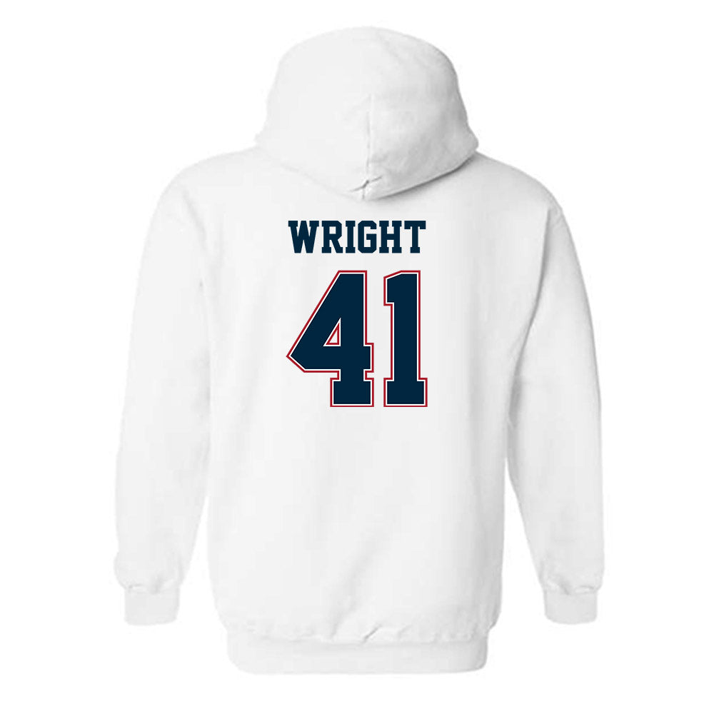 Wyoming - NCAA Football : Mason Wright - Classic Fashion Shersey Hooded Sweatshirt-1