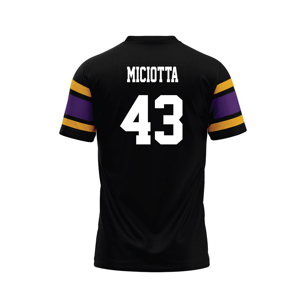 Albany - NCAA Football : Carlo Miciotta - Black Premium Football Jersey-1