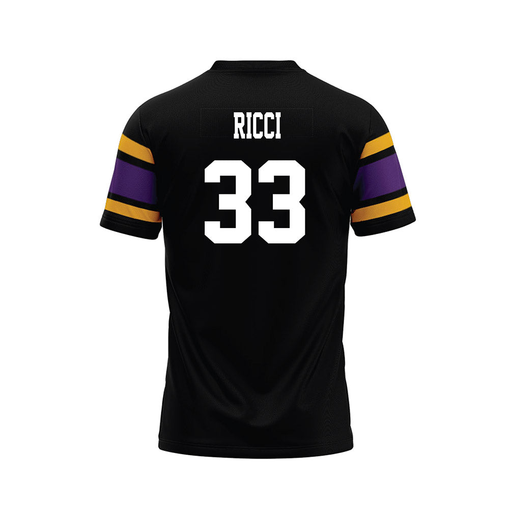Albany - NCAA Football : Leo Ricci - Black Premium Football Jersey-1
