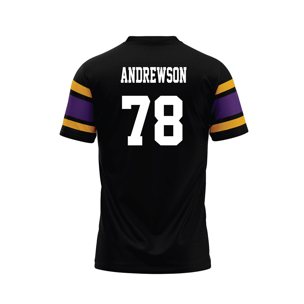 Albany - NCAA Football : Noah Andrewson - Black Premium Football Jersey
